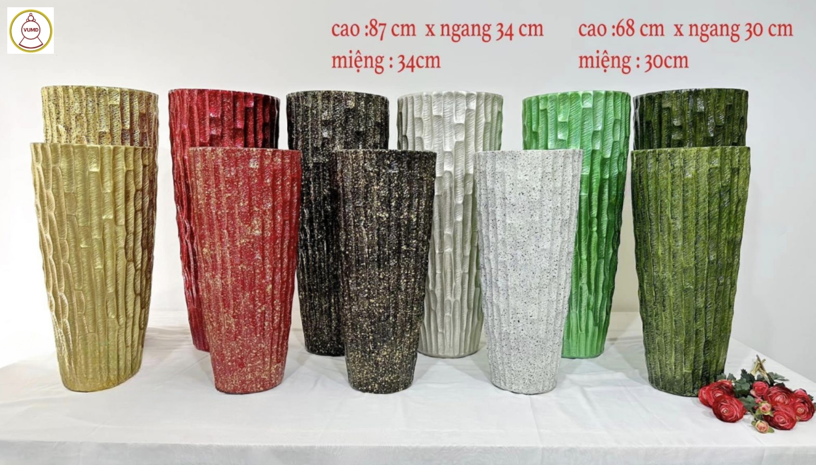 Bộ sưu tập bình cắm hoa Composite tại TPHCM